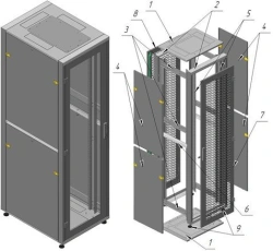19" floor standing telecommunication cabinet ??-?-42U-600?800-??