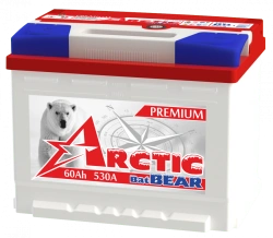 Lead battery for starting piston engines 6ST-60 LB "Arctic BatBEAR"