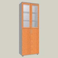 Document cabinet with two glass doors in frame profile model ??-4