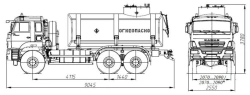 Fuel tanker ATZ 4680A8-11 on chassis KAMAZ 65224-53, 65224-54