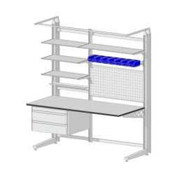 Industrial metal table with drawer (DxShxHV): 810x1560x1820 mm