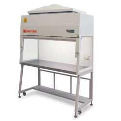 Abacterial air environment box for operator protection when working with pathogenic agents and airborne microorganisms.