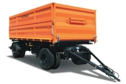 Tipper flatbed trailer 8551M4 with axles PLANT 1202-2410002, tyres KAMA