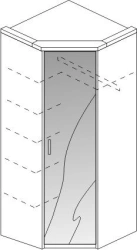 FU4 Corner wardrobe with mirror from the "Flash" bedroom furniture set