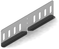Swivelling corner coupler SLSPUKTU 000, with overall dimensions from 45 mm to 195 mm, metal thickness 2,0 mm, stainless steel