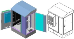 Outdoor telecoms cabinet ???-P-22U-1000x1480x700-KN