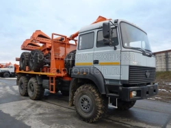 Timber hauler, pipe hauler with CMU/GM and without CMU/GM mod. 64201A on the chassis KAMAZ 43118-50,A5