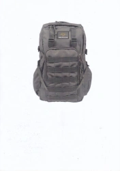 Tactical camouflaged grey typeA; olive-coloured typeB backpack.