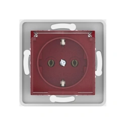 CADUCEUS ALING PRESTIGE Flush-mounted socket outlet with grounding without blinds with cover with plastic base 16A, 250V~, burgu
