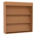 Display case hinged 3-shelf without glass