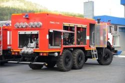 Fire pumping station PNS-?, type 58810, modification 58810A, on chassis Ural-63701-1951