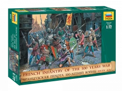 Assembled model "French infantry of 100 years war".