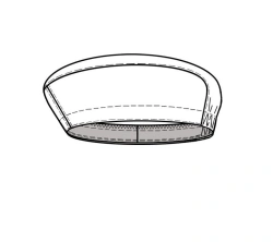 Beret for protection against general industrial pollution (lightweight), model "CSHF".