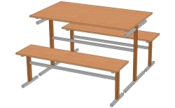Dining table with bench. Model: SO-1