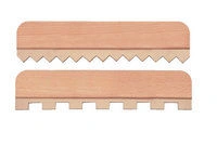 Tactile sand drawing game: scraper with rectangular tines