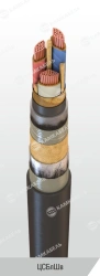 Power cable with copper conductors with paper insulation impregnated with viscous or non-flowing composition for voltage 6, 10 k