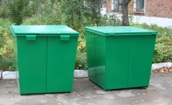 Metal rubbish containers