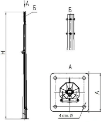 Folding faceted conical lighting support