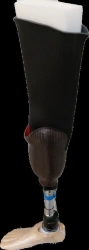 Modular tibia prosthesis, including underdevelopment, with microprocessor-controlled foot module