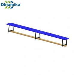 Semi-soft gymnastic bench (metal legs)