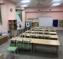 Wooden pupils' tables for educational establishments, including school desks