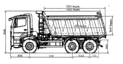 Dump truck (dump superstructure) for inert (sand, gravel, asphalt) materials on KAMAZ BCM-291 chassis (V=20m3)