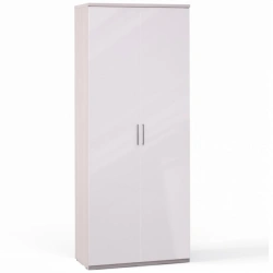 Rimini Ice F9C-01.CG/23P, Wardrobe 2 doors, shelves (white gloss front) from Rimini Ice modular furniture set