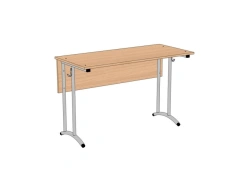 Pupil's table 2-seater, not adjustable, round tube, ski arc SU-2.2.01.D