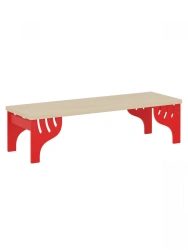Locker room bench / red