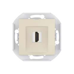 CADUCEUS ALING PRESTIGE Flush-mounted socket outlet with Keystone HDMI module type A-A, beige, art. 60163.9 (mechanism)
