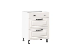 Marina LD.273190.000 Front set for kitchen cabinet 600 with 3 drawers (5) (Alabaster )