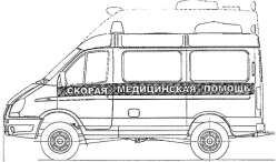 Ambulance chassis, Modification 221772, Petrol engine Euro-5, M2G