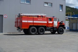Fire tank truck ??-5,?-(40-100), type 5881, modification 58819, on chassis Ural-5557-60, 5557-62, 5557-70, 5557-72, 5557-74