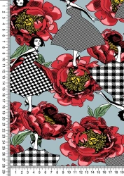 Melange mixed knitted fabric (XL-46%, PE-46%, PU-8%), single lined on the basis of kulirnoy glide