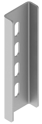 Double profile connector BSUL 85D, with overall dimensions 77x29x250 mm, metal thickness 4,0 mm, stainless steel grade