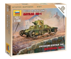 Assembled model British infantry tank Matilda MK-I