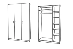 Wooden cupboard for bedroom