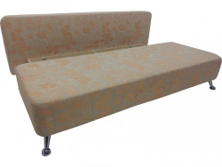 Sofas, sofas, couches with a wooden frame, transformable into beds made of chipboard, plywood, fabric, profile pipe.