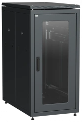 LN05-24U61-GP ITK Network cabinet 19" LINEA N 24U 600x1000 mm glass front door, rear perforated black