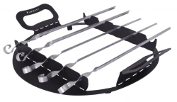Stand (black metal) for skewers for 9l cauldron (with skewers 5pcs) TM Kukmara