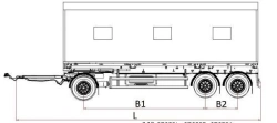Wagon-house trailer type MDO431, modification 878536 on axle MD.?1?2050?12??120?16 (single axle) or on axle MD.?2?1850?12??120?1
