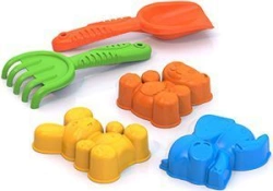 Sand Set #90 (Animal moulds (3 pcs), rake, scoop)