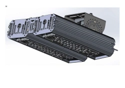 LED luminaire "Industrial Design MTM IoT" series CUBIC 120 Two modules Connection from sides 5 degrees Mounting CUB HOMU