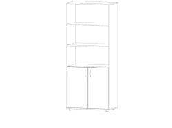 Semi-open wide cupboard