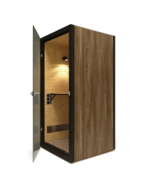 Noise-isolated office cubicle for calls and negotiations Qubius