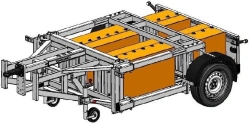 Mobile frontal trailed fence OMFP. OMFP-90 modification, category O1