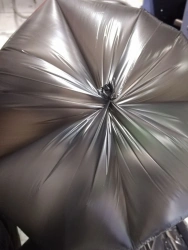 Polythene film bags with folds