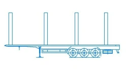 Three-axle sorting trailer, modification 871555