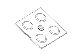 Lens for LED luminaires AMT-NV-50x50-5050(4)-90-PC