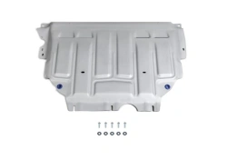Crankcase protection + gearbox protection + fixing kit, RIVAL, Aluminium, Skoda Octavia 2020-, V- 1.4; 1.6/Skoda Superb 2019-, V